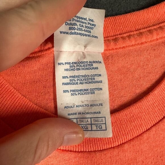 Delta Pro Weight Unisex XL‎ Neon Orange OWA Amusement Park Short Sleeve T-shirt - Picture 5 of 6